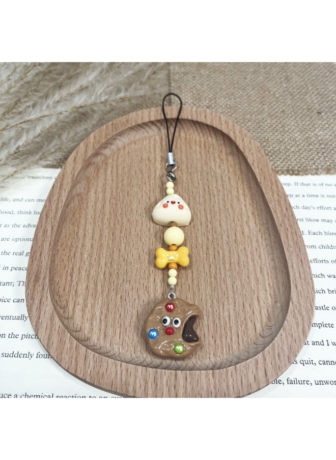 NIBEMINENT Phone Charm/ Chain Strap for Women Girls，Chocolate Chip Eye Toy Cell Phone Case Lanyard Wrist Strap 