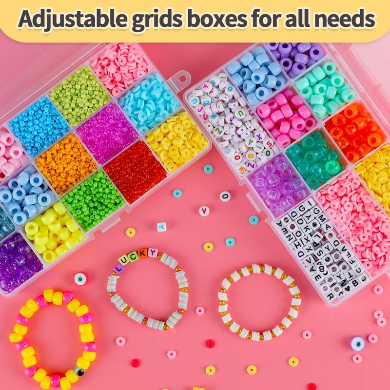 IOOLEEM 15 Grids Plastic Bead Organizer Box, Organizer Container Storage Box, Dividers for Bead Arts and Crafts. - Image 3