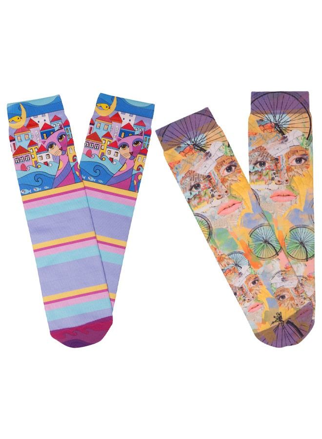 بيج ديزاين طقم جوارب حريمي 2 قطعة - Image 2