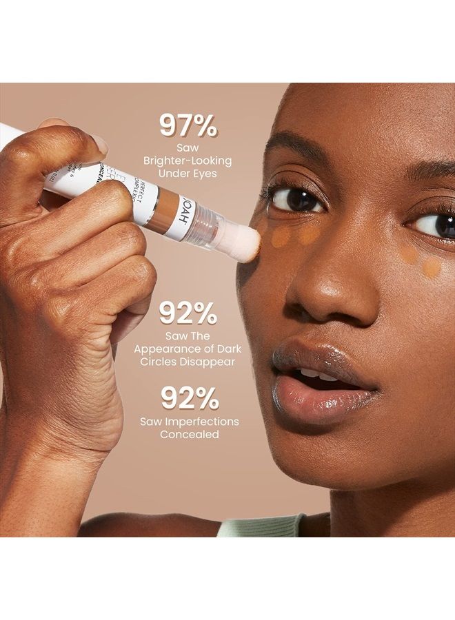 JOAH Perfect Complexion Under Eye Concealer and Serum, Korean Makeup, Hydrating Under Eye Serum Concealer Stick for Dark Circles and Puffiness, Peptide Serum with Medium Coverage - Image 4