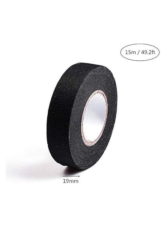 erorex 3 PCS Harness Wiring Friction Tape, Black Adhesive Fabric -Harnessing Noise - Suitable for Heat Proof Engine Compartment- fo  - Image 2