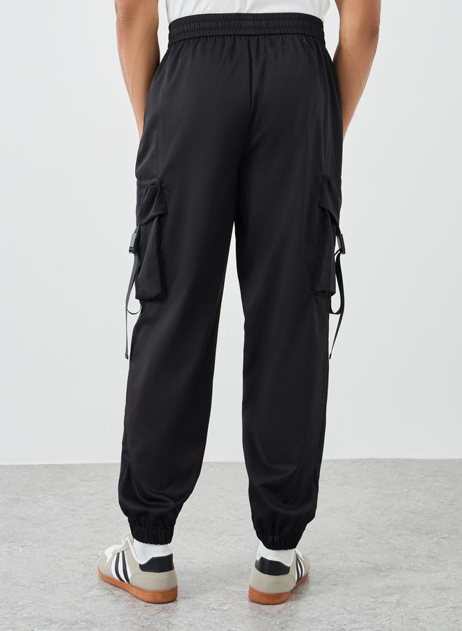Styli Woven Relaxed Fit Cargo Open Hem Joggers - Image 4