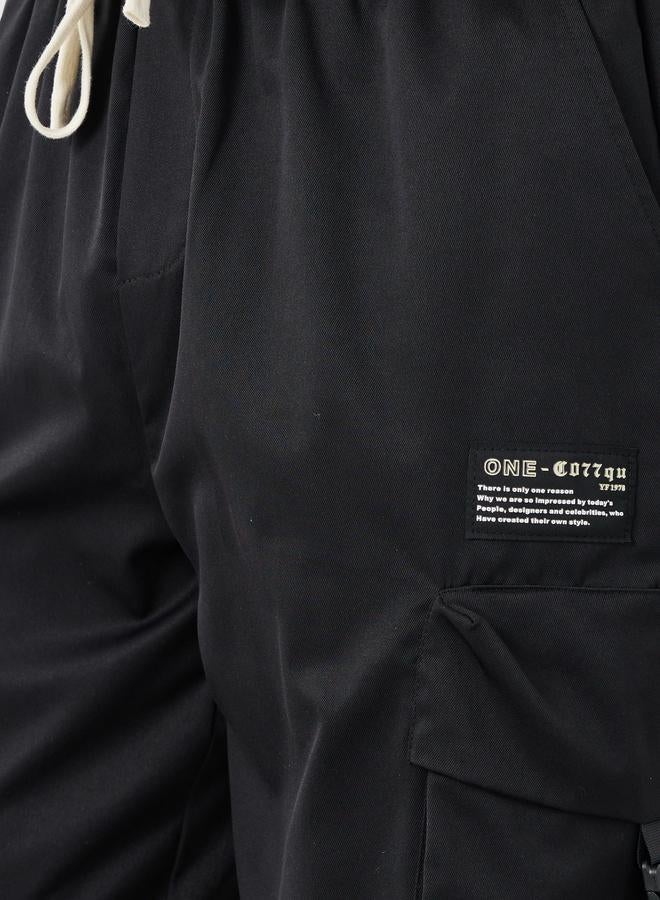 Styli Woven Relaxed Fit Cargo Open Hem Joggers - Image 3