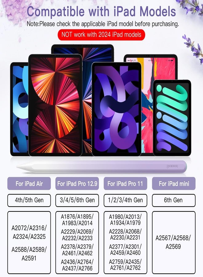 GOOJODOQ iPad Pencil 2nd Generation with Magnetic Wireless Charging,GOOJODOQ GD13 Stylus Pen for iPad with Tilt Palm Rejection for Apple iPad Pro (11/12.9 Inch),iPad Air 4th/5th Gen,iPad mini 6th Gen,Purple - Image 2