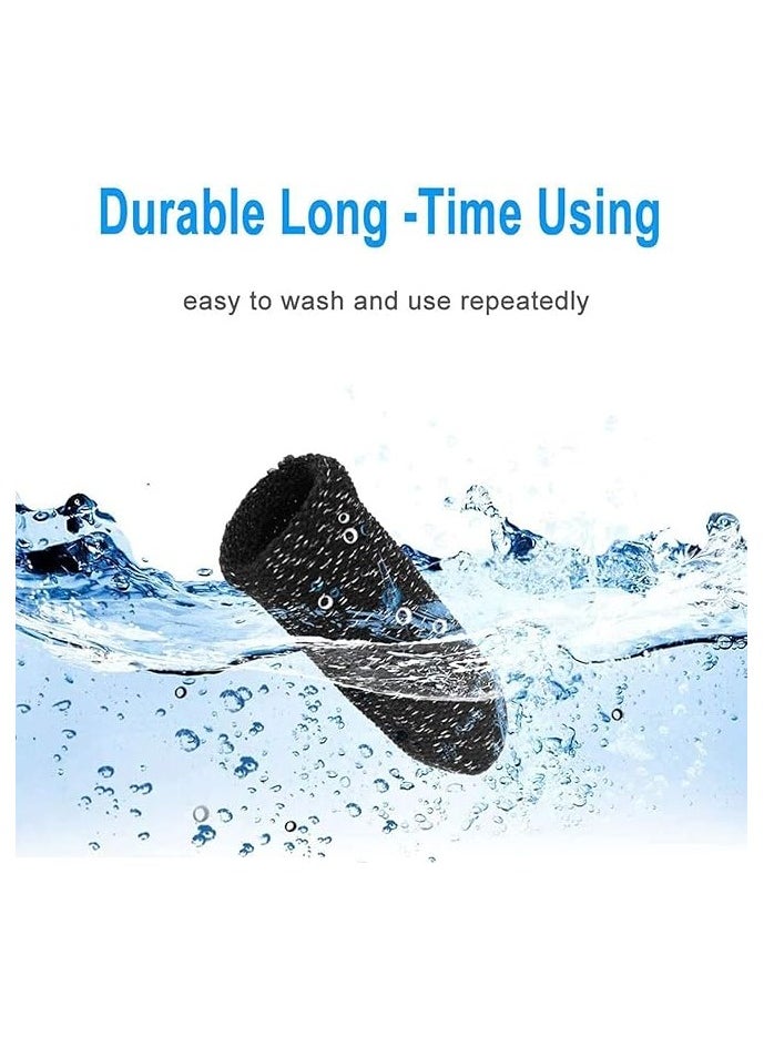 ECVV ECVV Touch Screen Finger Sleeve, Mobile Game Finger-Cot, Ultra-Thin Anti-Sweat Breathable Silver Fiber Sensitive Touch Finger Sleeve, for Android IOS Mobile Games  - Image 2