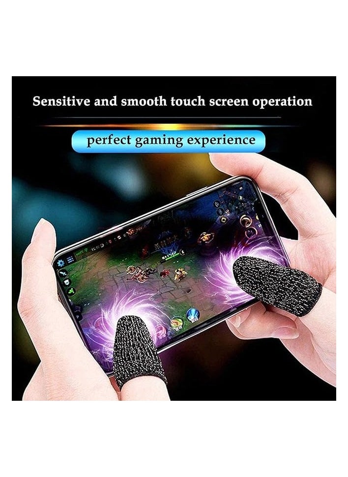 ECVV ECVV Touch Screen Finger Sleeve, Mobile Game Finger-Cot, Ultra-Thin Anti-Sweat Breathable Silver Fiber Sensitive Touch Finger Sleeve, for Android IOS Mobile Games  - Image 5