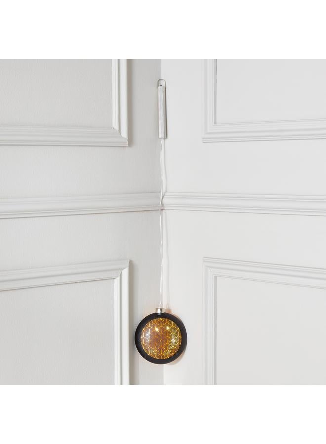 هوم بوكس زجاج ليد مستدير بفتحة جغرافية مقاس 12X4X13 سم - Image 2