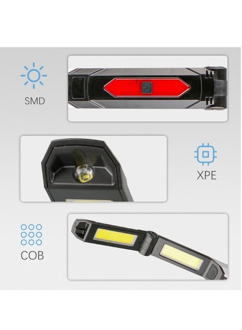 Bukela LED Work Light, 180° Foldable 4 Modes LED Work Light 1500 mAh Rechargeable LED Lamp Workshop with Strong Magnetic Base and Hook Workshop Lamp for Car Repair, Camping, Emergency Lighting - Image 2