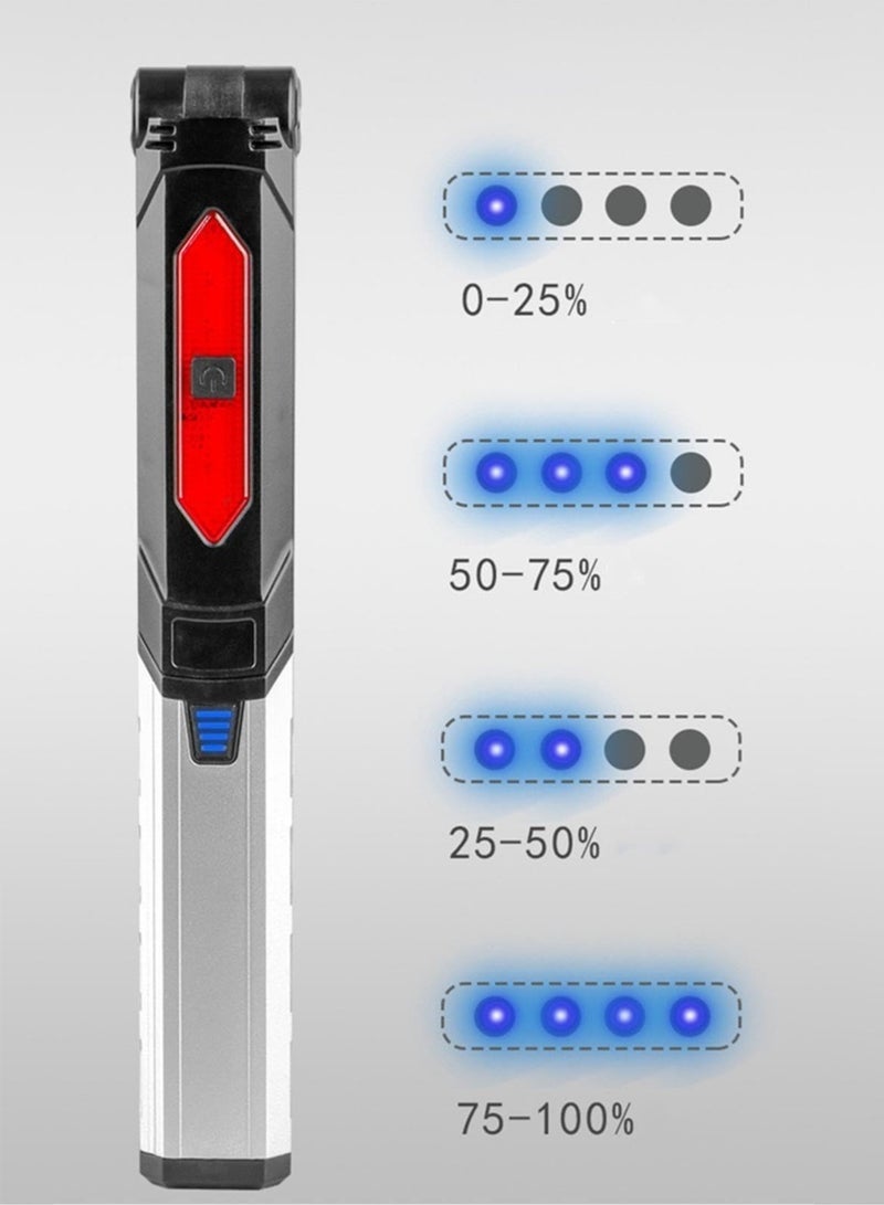 Bukela LED Work Light, 180° Foldable 4 Modes LED Work Light 1500 mAh Rechargeable LED Lamp Workshop with Strong Magnetic Base and Hook Workshop Lamp for Car Repair, Camping, Emergency Lighting - Image 4