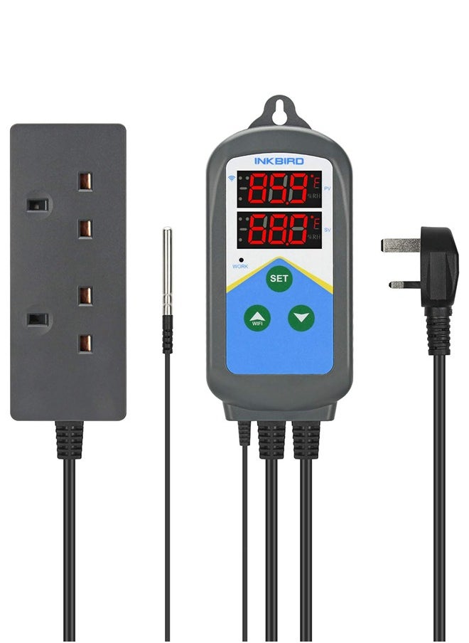 INKBIRD - INKBIRD ITC-306T-WIFI Heating Temperature Controller 24 Hours Digital Cycle Timer Thermostat for Greenhouse Germination Reptiles Incubation Heating Only - Image 1