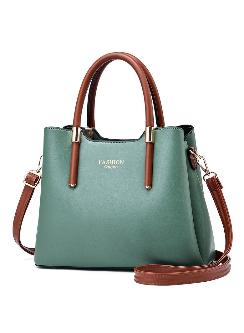 Fashion Queen Retro Elegant Handbag Advanced Leather Unique Chic All-match Large Capacity One Shoulder Crossbody Messenger Bag For Women Mother Girl Friend Gift