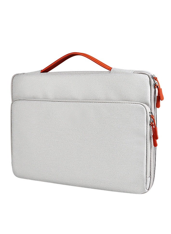 Laptop Bag (14.1 and 15.4) inch, 180° Degree Opening And Closing, Large Capacity Storage, Drop proof And Waterproof Simple Business Computer Bag for Men & Women 39*28*4.5 CM - Light Grey  - Image 1