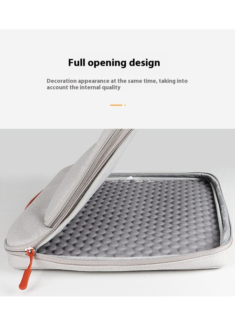 Laptop Bag (14.1 and 15.4) inch, 180° Degree Opening And Closing, Large Capacity Storage, Drop proof And Waterproof Simple Business Computer Bag for Men & Women 39*28*4.5 CM - Light Grey  - Image 5