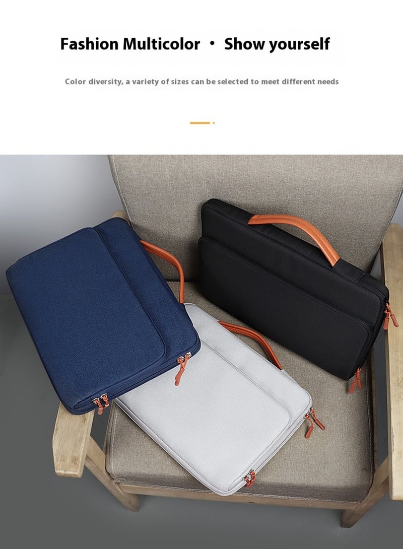 Laptop Bag (14.1 and 15.4) inch, 180° Degree Opening And Closing, Large Capacity Storage, Drop proof And Waterproof Simple Business Computer Bag for Men & Women 39*28*4.5 CM - Light Grey