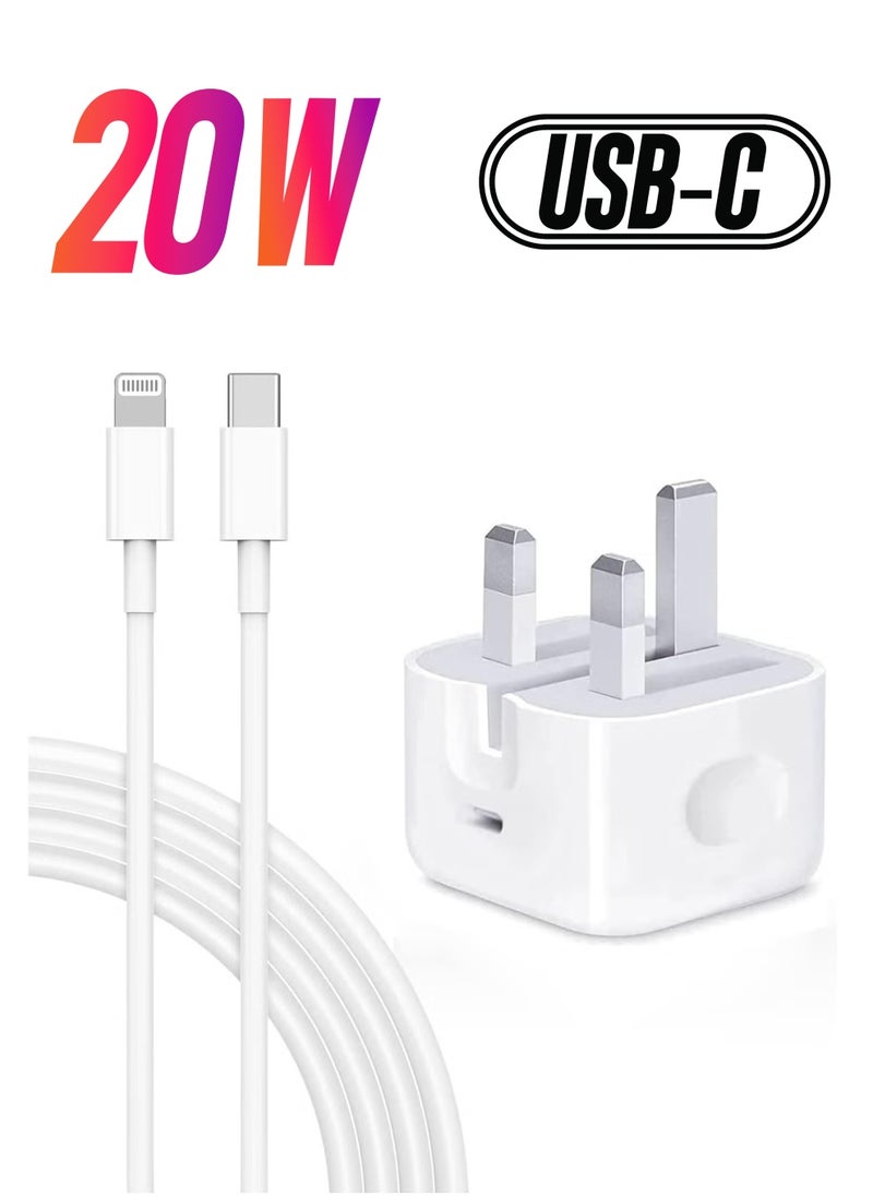 Generic - Apple Certified PD Fast Charger for iPhone 20W, 1M Type C Wall Charger Plug Adapter - Image 1