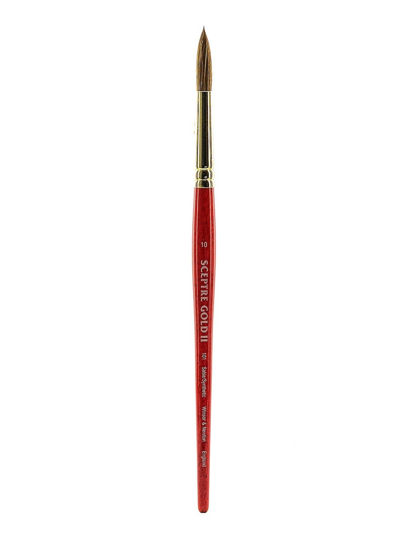 Winsor Newton Winsor & Newton Sceptre Gold II Series 101 Short Handle Brush-Round #10