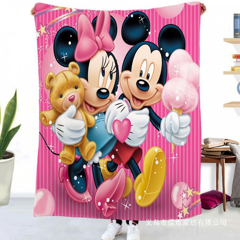 E-Commerce Digital Printing Soft Plush Blanket Mickey Mouse Cartoon Small Throw Blanket Air Conditioning Blanket Sofa Blanket - Image 4