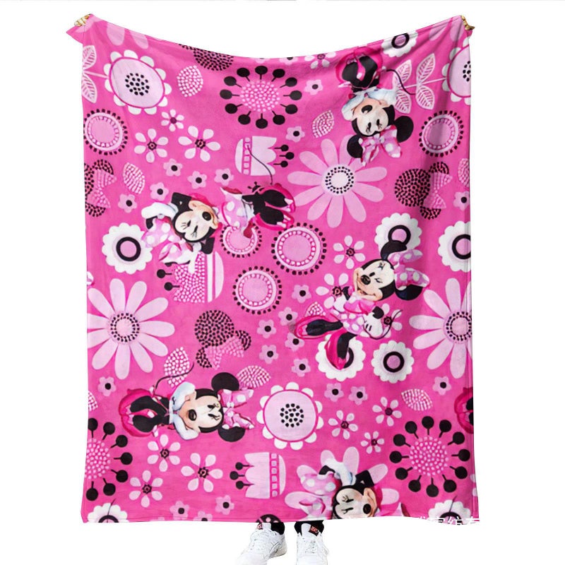 E-Commerce Digital Printing Soft Plush Blanket Mickey Mouse Cartoon Small Throw Blanket Air Conditioning Blanket Sofa Blanket - Image 2