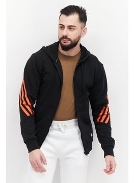 Adidas Men Sportwear Fit Long Sleeve Textured Jacket, Black  - Image 1