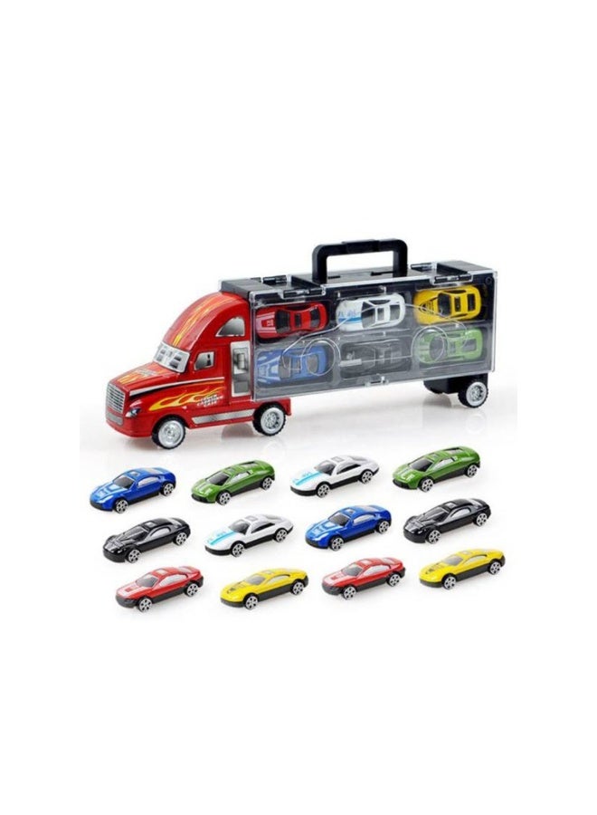 12-Piece Small Car In A Truck Set - Image 1