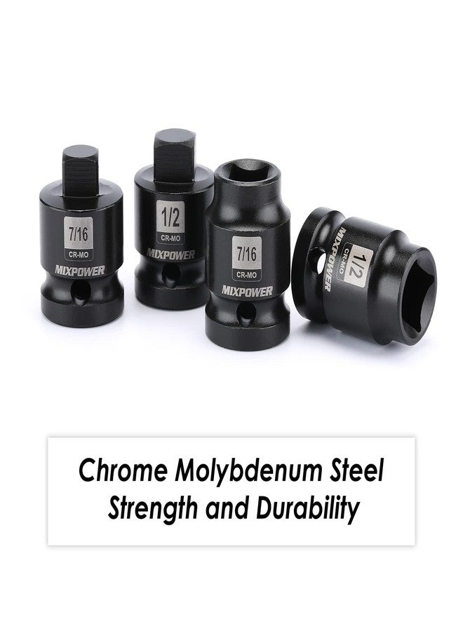 MIXPOWER 8 Pieces 1/2-inch Drive Pipe Plug Socket Set, SAE, CR-MO, Tapered Male Square Drive, Chamfered Female Square Drive - Image 4