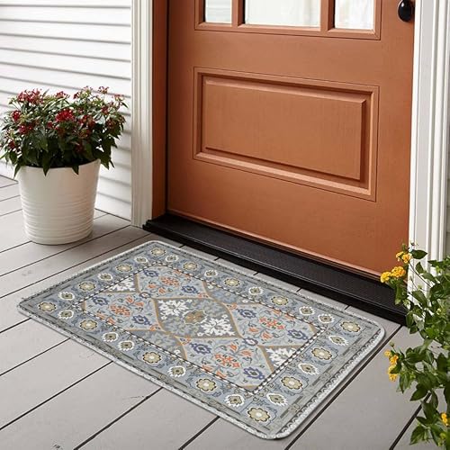Homitecture Anti Slip Front Monsoon Doormat (37x57cm)| Living Room Rug |Polypropylene Floor Mat for Home|Essential Small Rug for Office, Bedroom & Kitchen|-Pack of 2, Rectangular (Grey) - Image 5