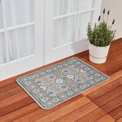 Homitecture Anti Slip Front Monsoon Doormat (37x57cm)| Living Room Rug |Polypropylene Floor Mat for Home|Essential Small Rug for Office, Bedroom & Kitchen|-Pack of 2, Rectangular (Grey) - Image 4