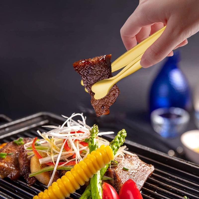 ANYTRP Serving Tongs  Anytrp 12-Packs Stainless Steel Sugar Tongs  5.3Inch Small Tongs Kitchen Tongs Appetizers Tongs For Serving Food  Buffets  Coffee Bar  Tea Party  Desserts Party And Ice Bucket - Image 3