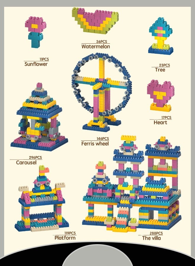 Children'S Building Block Set Diy Assembly Toys Home Use Easy Rejuvenation With Stickers, Safety Materials, Puzzle Training Games(Dark Color) - Image 3