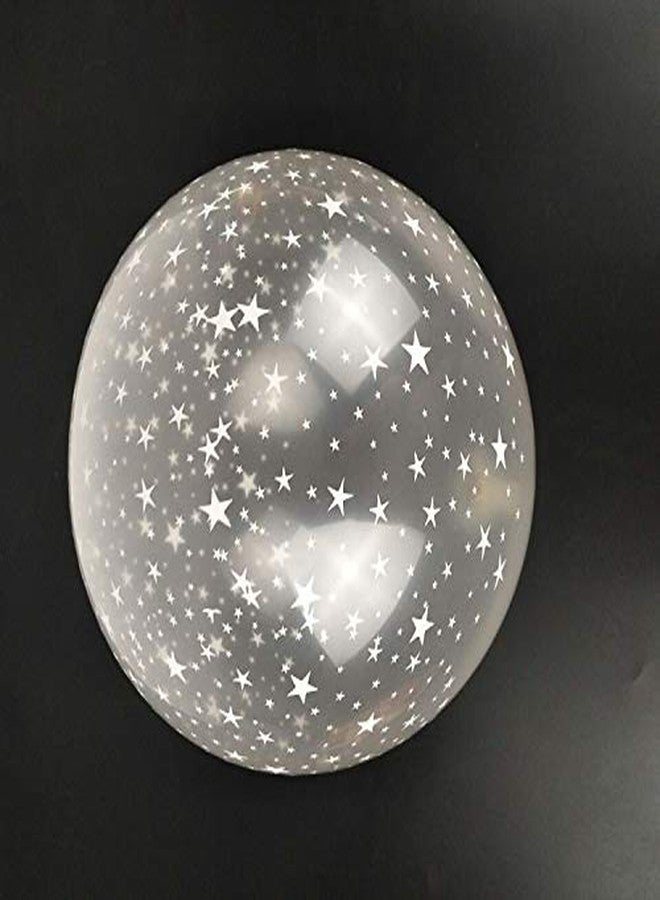 AnnoDeel 50 pcs Clear Star Round Latex Balloons, 12inch Clear Trransparent Balloons for Baby Shower Brithday Wedding Party Balloon decoration - Image 3