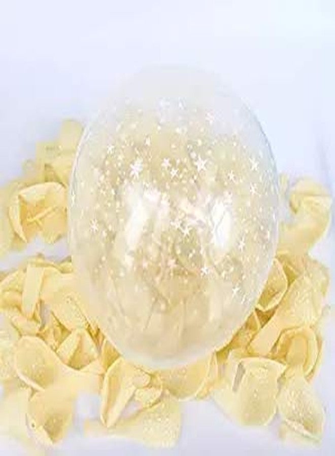 AnnoDeel 50 pcs Clear Star Round Latex Balloons, 12inch Clear Trransparent Balloons for Baby Shower Brithday Wedding Party Balloon decoration - Image 4