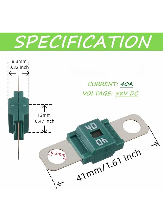 Ans-H Fuse Holder And 2 Pieces High Current Fuse Screw Fuse For Cars, Trucks, Vehicles(40A) - Image 2