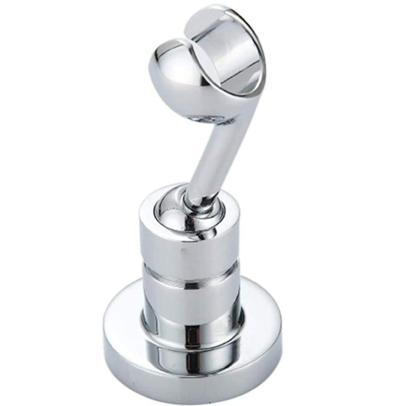 TINTON LIFE Universal Bathroom Adjustable Shower Head Wall Mount Holder Base Removable Bracket Shower Head Adapter for Kids or AdultsSemicircle Silver