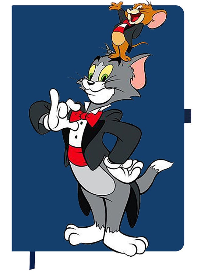 Theodor Designer A5 Thick Blue Hardcover Notebook Tom And Jerry - Image 1