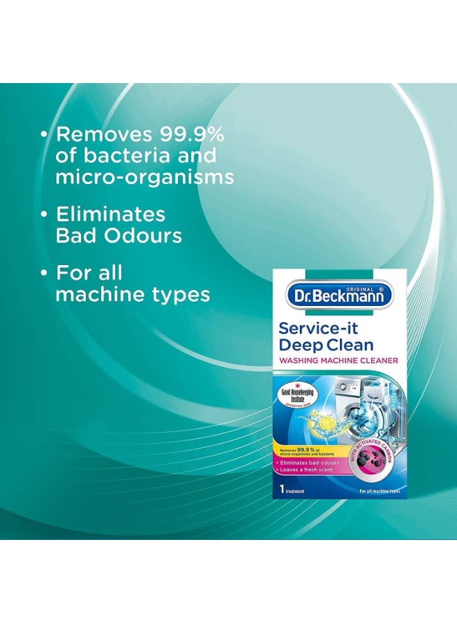 Dr. Beckmann Washing Machine Hygiene Cleaner Powder 250g with Activated Carbon | Deep Clean, Odour Remover, Antibacterial Formula for Front & Top Load Washers - Image 4