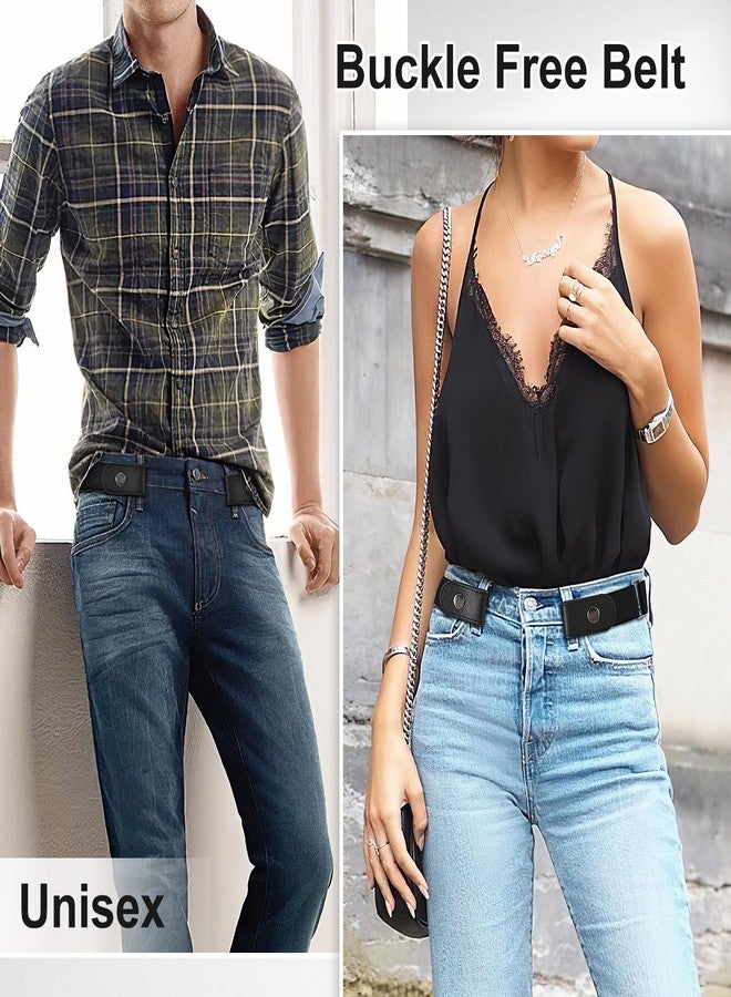 ويبي حزام مطاطي مريح بدون مشبك من WHIPPY، مناسب للرجال والنساء، لا يسبب أي انتفاخ أو إزعاج، أسود، مقاس كبير (32-48 بوصة) - Image 5