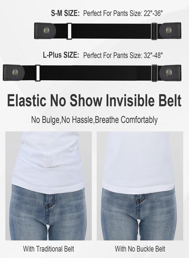 ويبي حزام مطاطي مريح بدون مشبك من WHIPPY، مناسب للرجال والنساء، لا يسبب أي انتفاخ أو إزعاج، أسود، مقاس كبير (32-48 بوصة) - Image 4