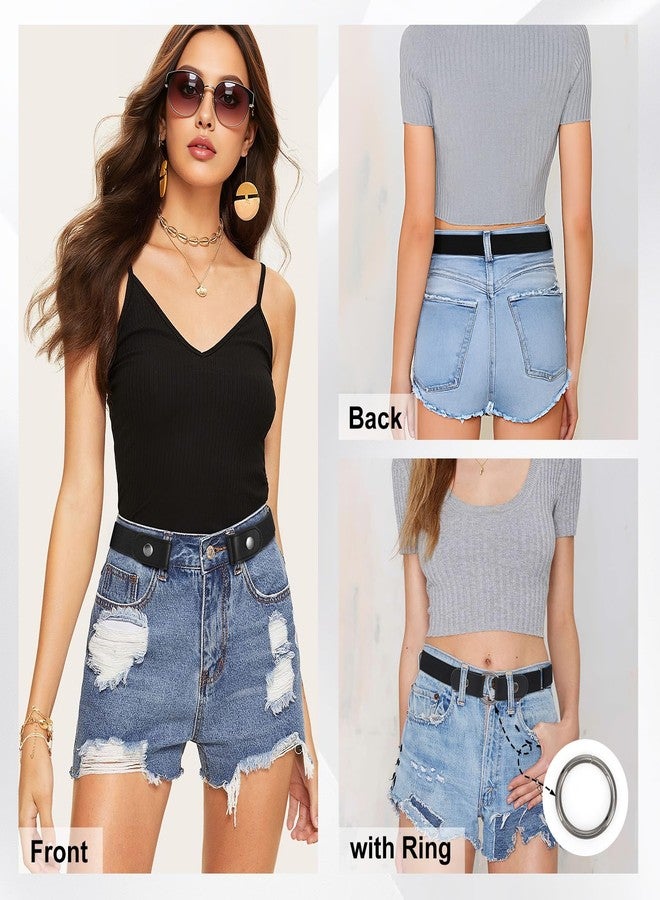 ويبي حزام مطاطي مريح بدون مشبك من WHIPPY، مناسب للرجال والنساء، لا يسبب أي انتفاخ أو إزعاج، أسود، مقاس كبير (32-48 بوصة) - Image 3