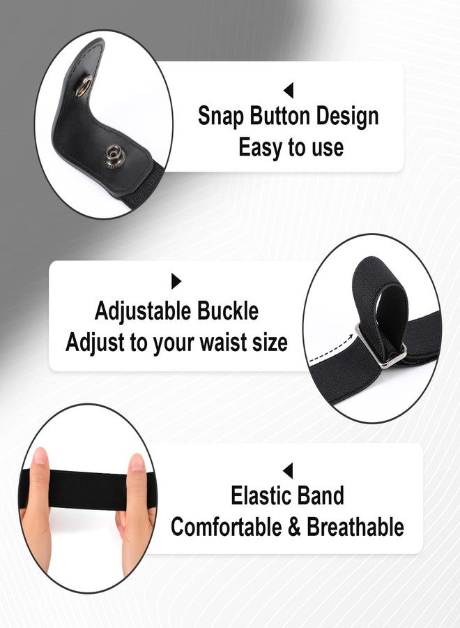 ويبي حزام مطاطي مريح بدون مشبك من WHIPPY، مناسب للرجال والنساء، لا يسبب أي انتفاخ أو إزعاج، أسود، مقاس كبير (32-48 بوصة) - Image 2