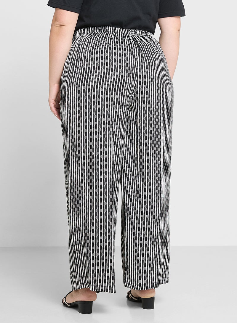 Ginger Plus Elasticised Waist Pin Stripe Pants - Image 2