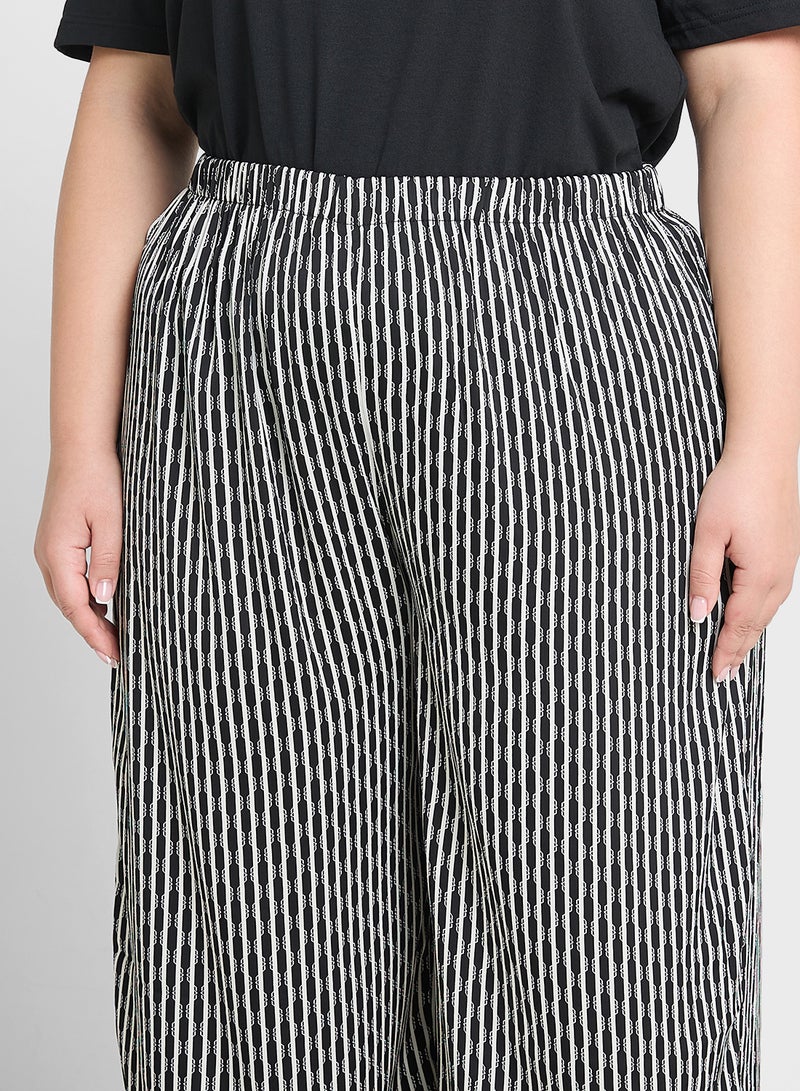 Ginger Plus Elasticised Waist Pin Stripe Pants - Image 3