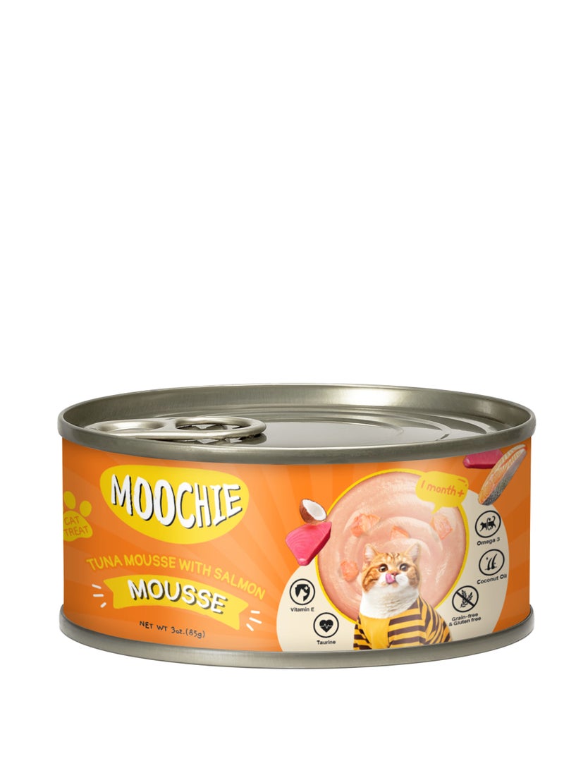MOOCHIE moochie kitten mousse tuna with salmon 85g - can pack of 6 