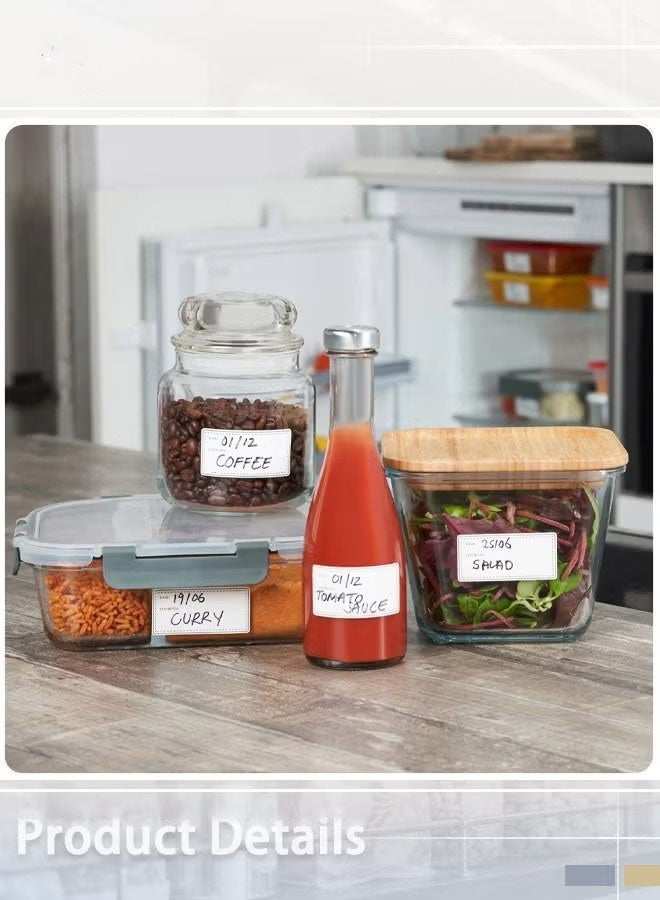Happy D 200 Posts Waterproof Food Labels Stickers Freezer Labels for Food Storage，Easy Peel Off，Long-Lasting - Image 2