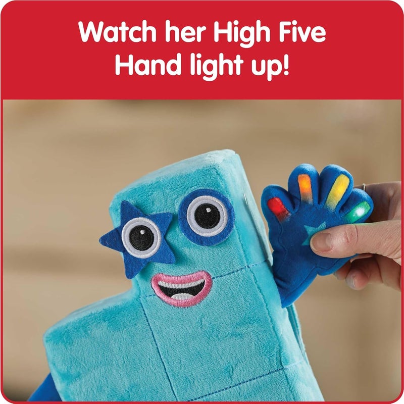 hand2mind hand2mind SingAlong Numberblock Five Music Toys Numbers for Toddlers Preschool Learning Math Toys Light Up Stuffed Animal Plushies Counting Blocks Kids Birthday Gifts Easter Basket Stuffers  - Image 2