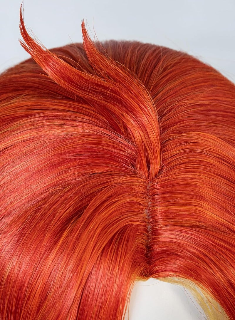 OSIAS Mavuika Wig Long Red to Yellow Gradient Synthetic Heat Resistant Hair - Image 5