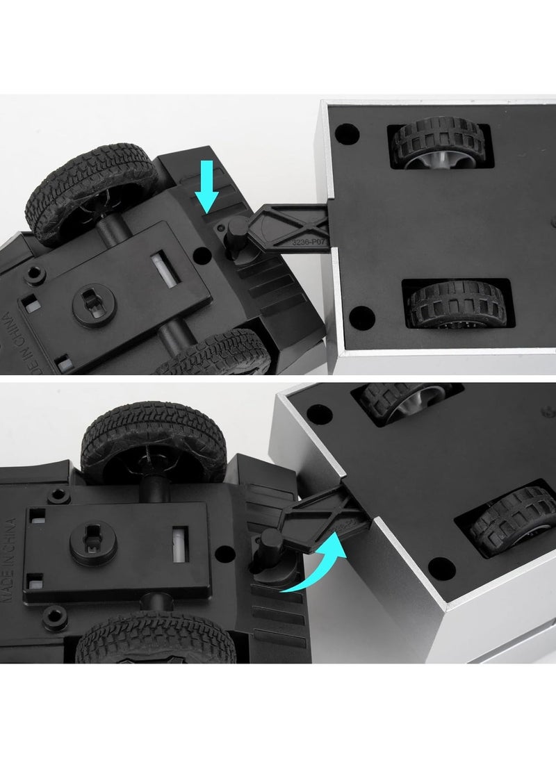 TOY GARDEN 1:32 Scale Simulation of Tesla Cybertruck Diecast Pickup Truck Model with Bike & Trailer – Alloy Toy Car with Sound & Light for Kids & Collectors - Image 5