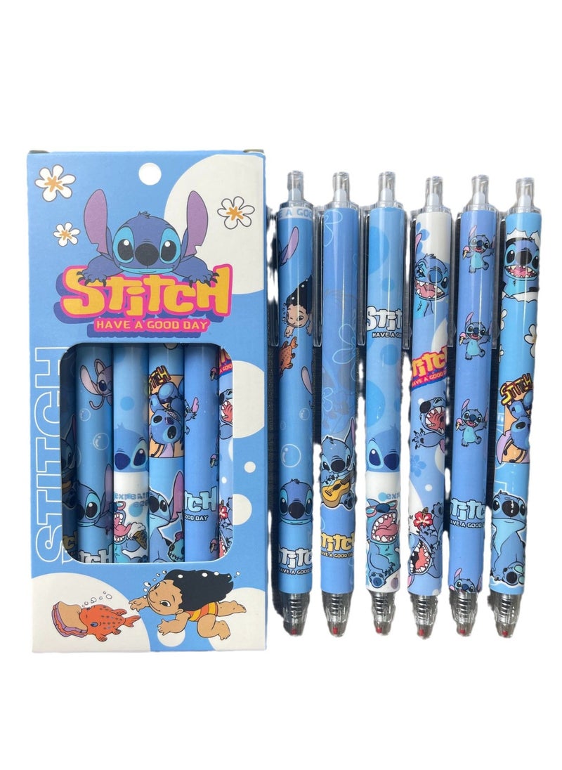 STITCH - Stitch Party Supplies Bundle 6 Pack Pens with Stitch Tattoos for Kids Adults (Lilo and Stitch Party Favors) - Image 1