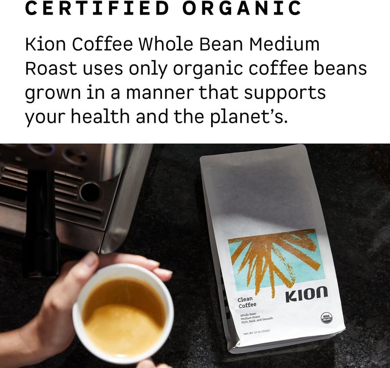 Kion Organic Whole Bean Coffee - Medium Roast, 12 Oz - Rich, Bold, and Smooth, Ethically Sourced and Tested for Toxins - Image 3