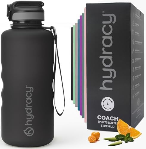 Hydracy 2L Large Water Bottle, Shatterproof, BPA Free Tritan Plastic, Leakproof, Zero Condensation, With Detachable Carry Strap, Spillproof Lid, Convenient Silicon Spout, Ideal for Gym, Yoga - Image 1