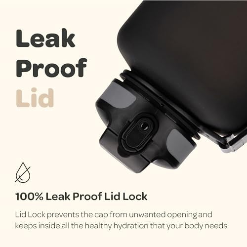 Hydracy 2L Large Water Bottle, Shatterproof, BPA Free Tritan Plastic, Leakproof, Zero Condensation, With Detachable Carry Strap, Spillproof Lid, Convenient Silicon Spout, Ideal for Gym, Yoga - Image 4